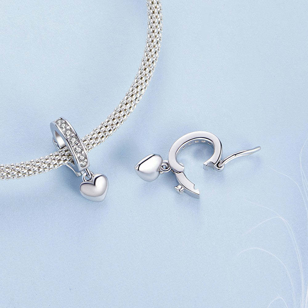 Coeurs Solides Bouchon Charme Spacer Charme 925 Argent Sterling Dp119