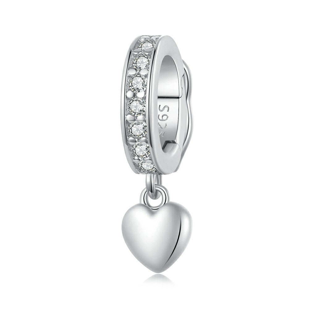 Coeurs Solides Bouchon Charme Spacer Charme 925 Argent Sterling Dp119