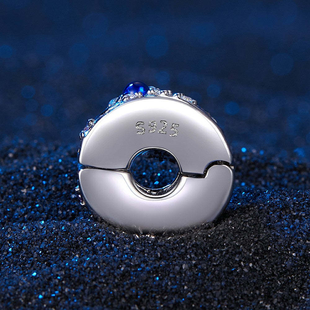 Étoiles De Diamant Bleu Bouchon Charme Spacer Charme 925 Argent Sterling Dp121