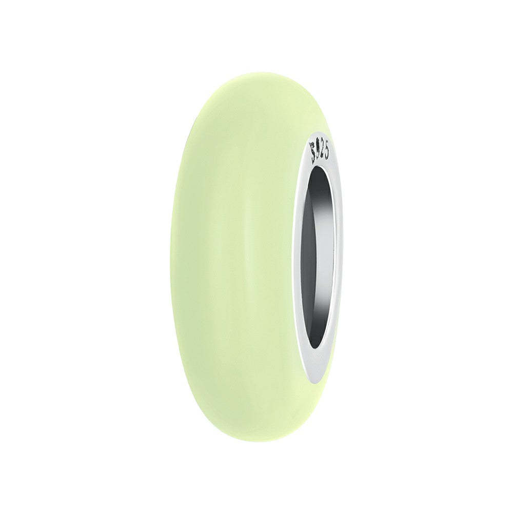 Macaron Vert Clair Bouchon Charme Spacer Charme 925 Argent Sterling Dp130
