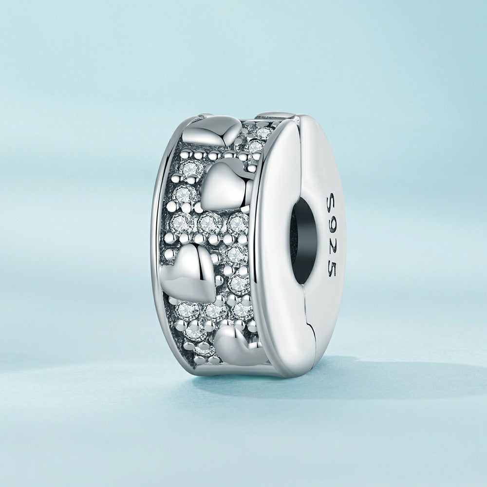 Coeurs Liés Bouchon Charme Spacer Charme 925 Argent Sterling Dp133