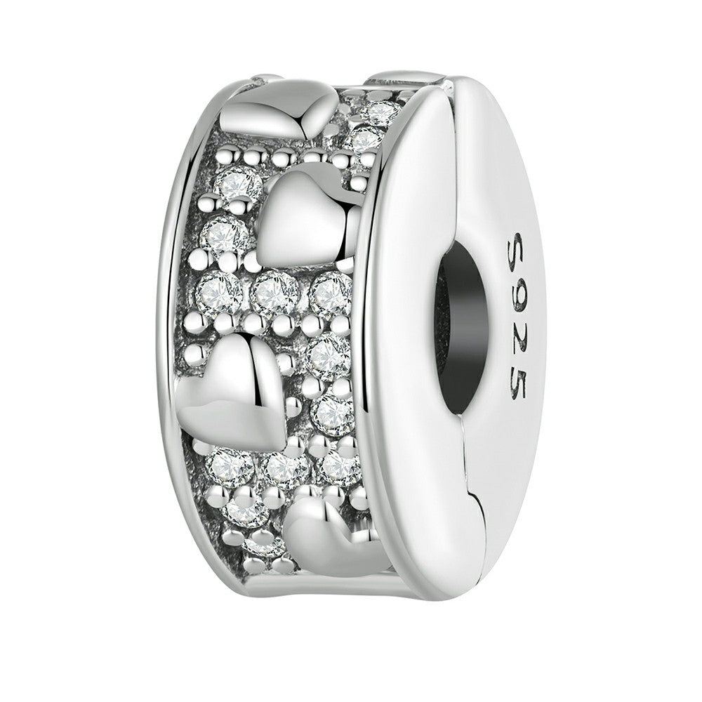 Coeurs Liés Bouchon Charme Spacer Charme 925 Argent Sterling Dp133