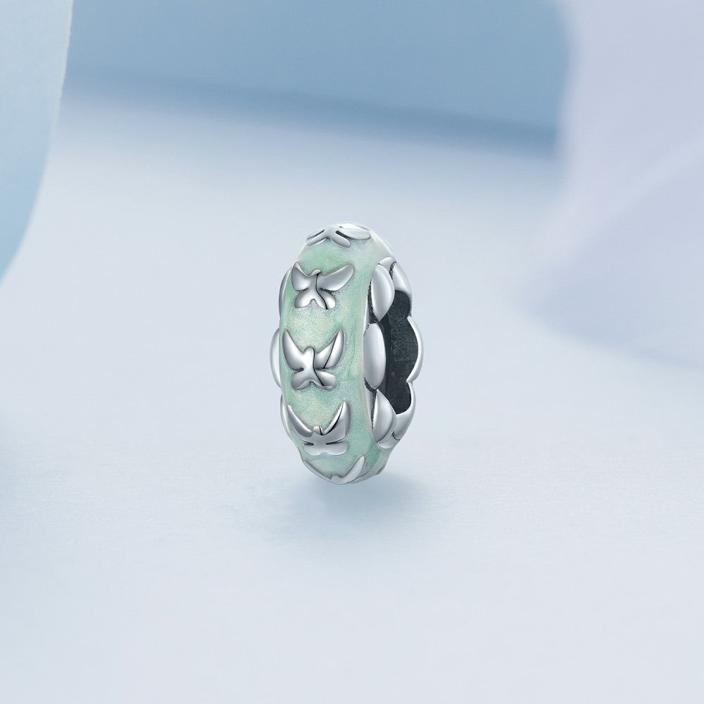 Papillons Enchantés Bouchon Charme Spacer Charme 925 Argent Sterling Dp148