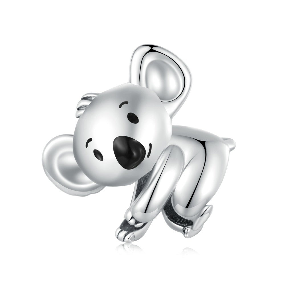 Breloque En Émail Koala En Argent Sterling 925 Dy1357