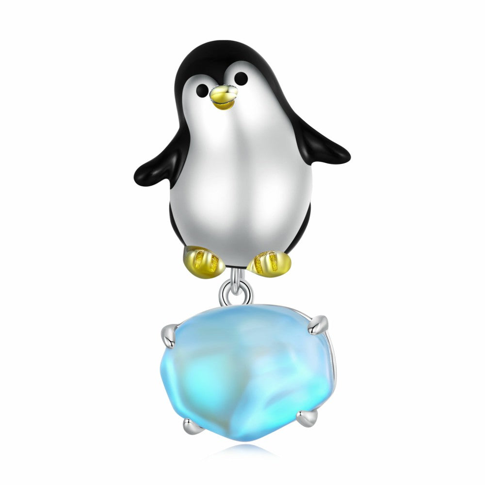 Breloque Pingouin En Émail, Argent Sterling 925, Dy1364