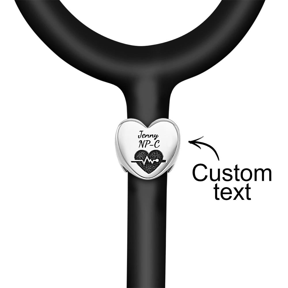 Texte Et Logo Personnalisés Étiquette D'identification De Stéthoscope Étiquette De Nom De Stéthoscope Personnalisée Cadeau Pour Les Infirmières Médecin Rn - soufeelfr
