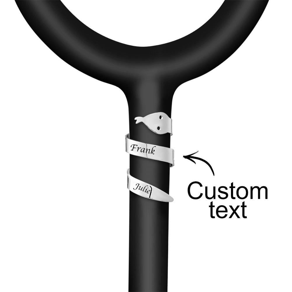 Étiquette De Nom De Stéthoscope Gravable, Style Serpent Pour Médecin - soufeelfr