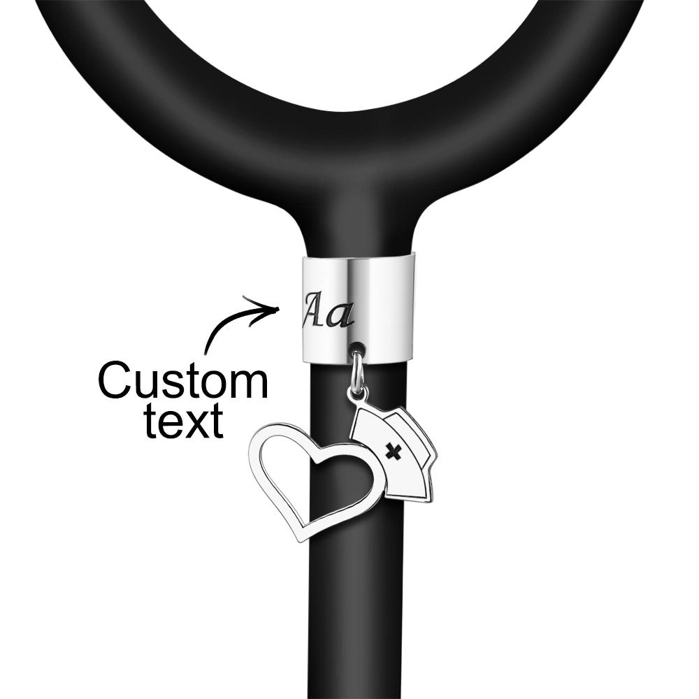Étiquette De Nom De Décoration De Stéthoscope, Motif Personnalisé Pour Infirmière - soufeelfr