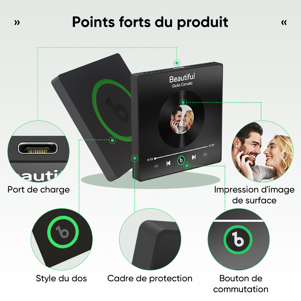 Aimant De Réfrigérateur De Musique Personnalisé, Cadre Coloré, Aimant De Réfrigérateur, Autocollant Mural De Musique, Mouvement De Musique Pouvant Être Joué, Cadeau Pour Couple Nouvelle Mise à Niveau 4.0