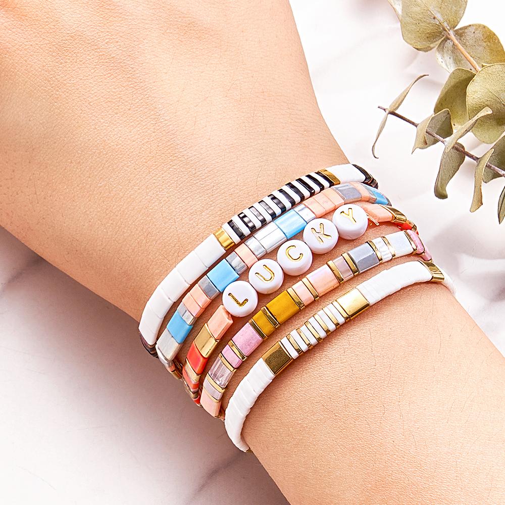 Bracelet De Perles Tila Élégant, Bracelets Porte-bonheur, Cadeau Pour Femmes - soufeelfr