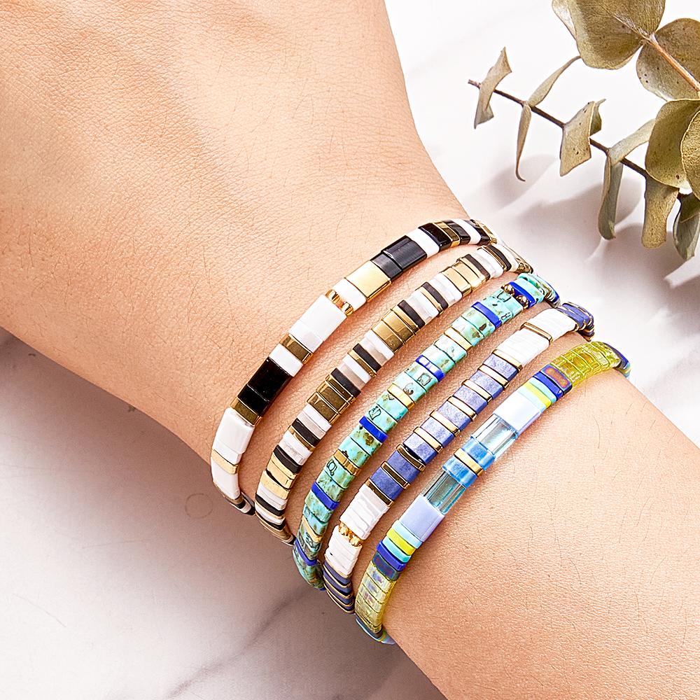 Ensemble De Bracelets De Perles Tila, Bracelet De Mode Vintage Pour Les Amoureux - soufeelfr