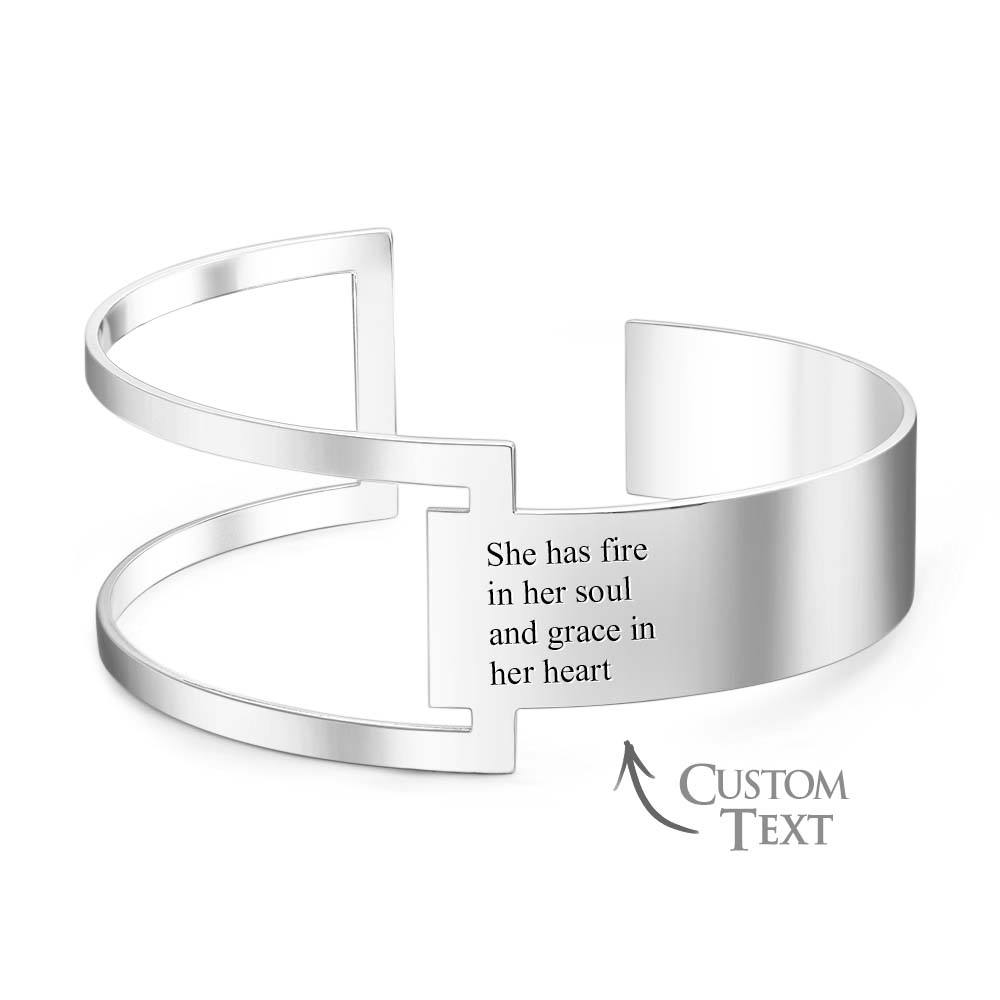 Elle A Le Feu Dans Son Bracelet Manchette Géométrique Âme - soufeelfr