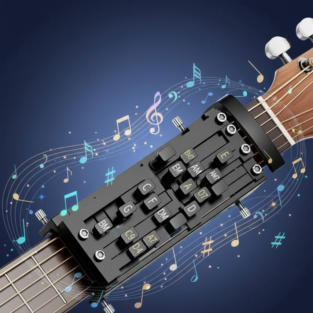 Outil D'aide À La Guitare Pour Débutants : Apprentissage Facile Des Accords Et Du Strumming, Cadeau Idéal Pour Les Passionnés De Musique. - soufeelfr