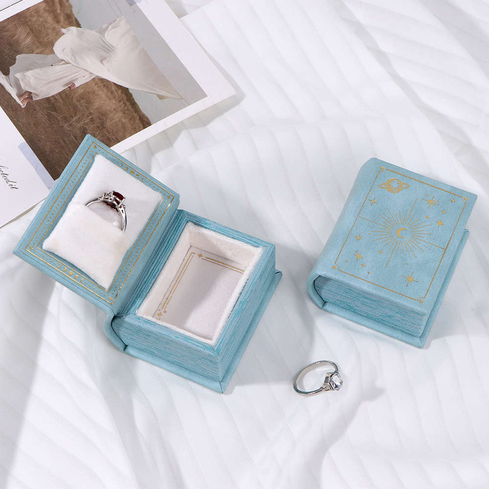 Boîte À Bagues En Forme De Livre, Coffret Cadeau Multicolore Pour Amoureux Et Elle (boîte Uniquement, Bijoux Non Inclus) - soufeelfr