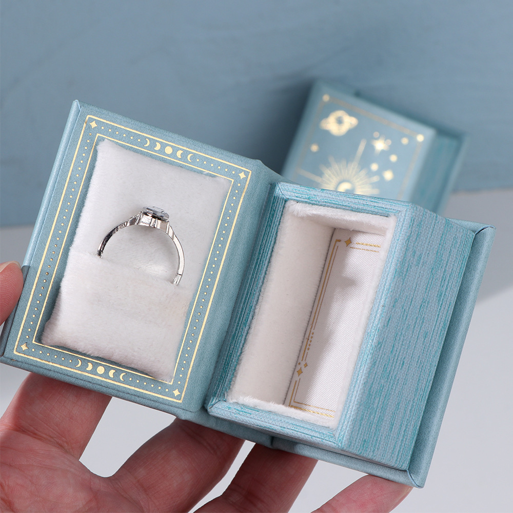 Boîte À Bagues En Forme De Livre, Coffret Cadeau Multicolore Pour Amoureux Et Elle (boîte Uniquement, Bijoux Non Inclus) - soufeelfr