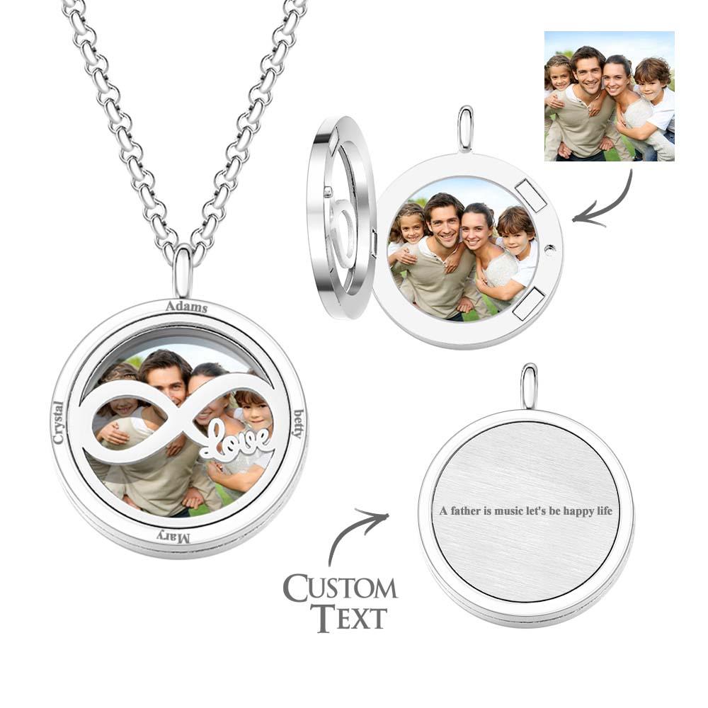 Collier Médaillon Gravé Avec Photo Personnalisée, Cadeau Simple Pour Hommes - soufeelfr