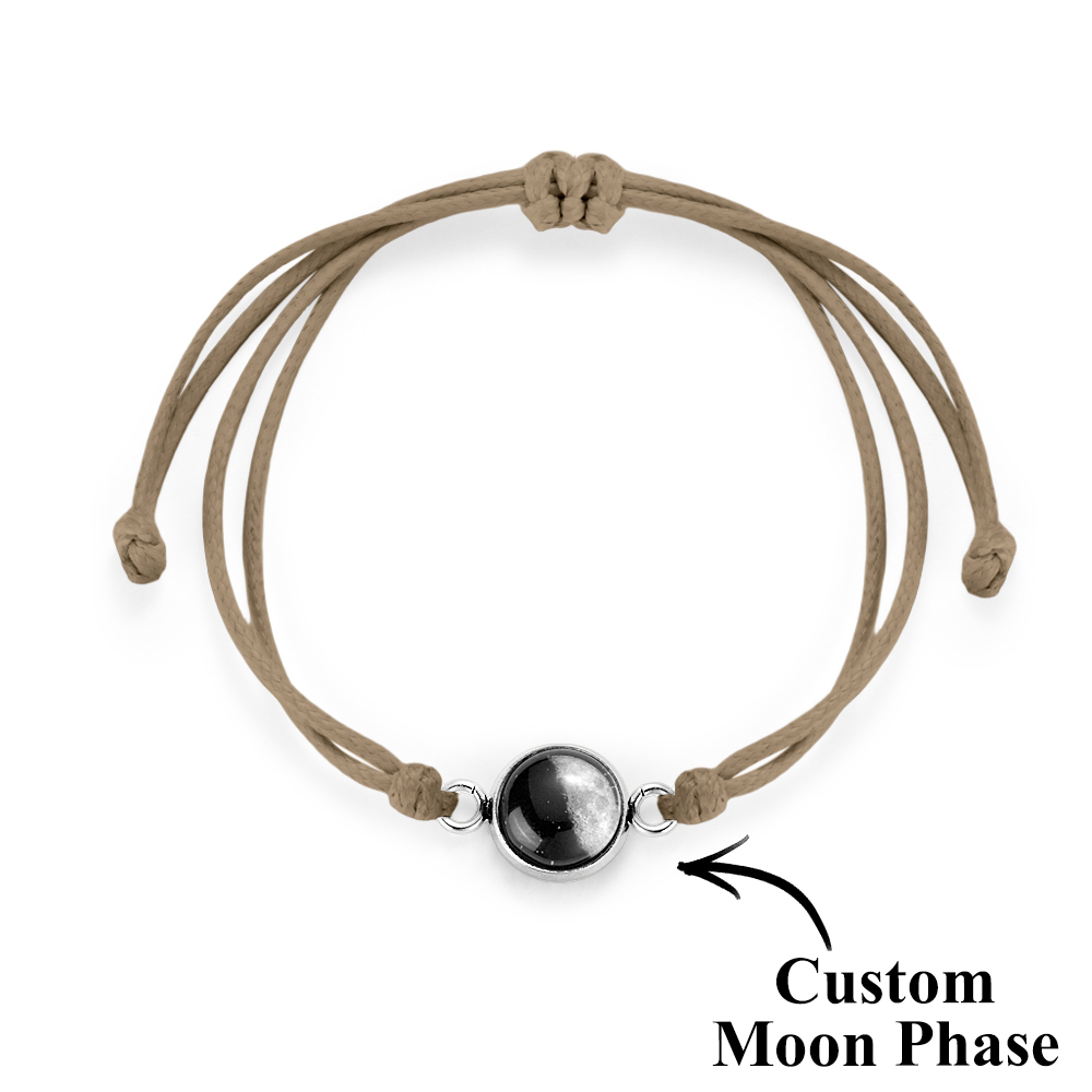 Bracelet Personnalisé Avec Phases De Lune, Bracelet Stardust Sand, Bracelet Lumineux, Cadeau Pour Elle - soufeelfr