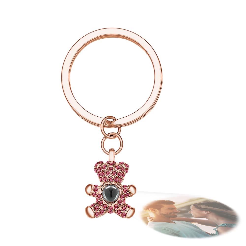 Porte-clés De Projection De Photo Personnalisé, Ours Mignon, Cadeau Personnalisé - soufeelfr