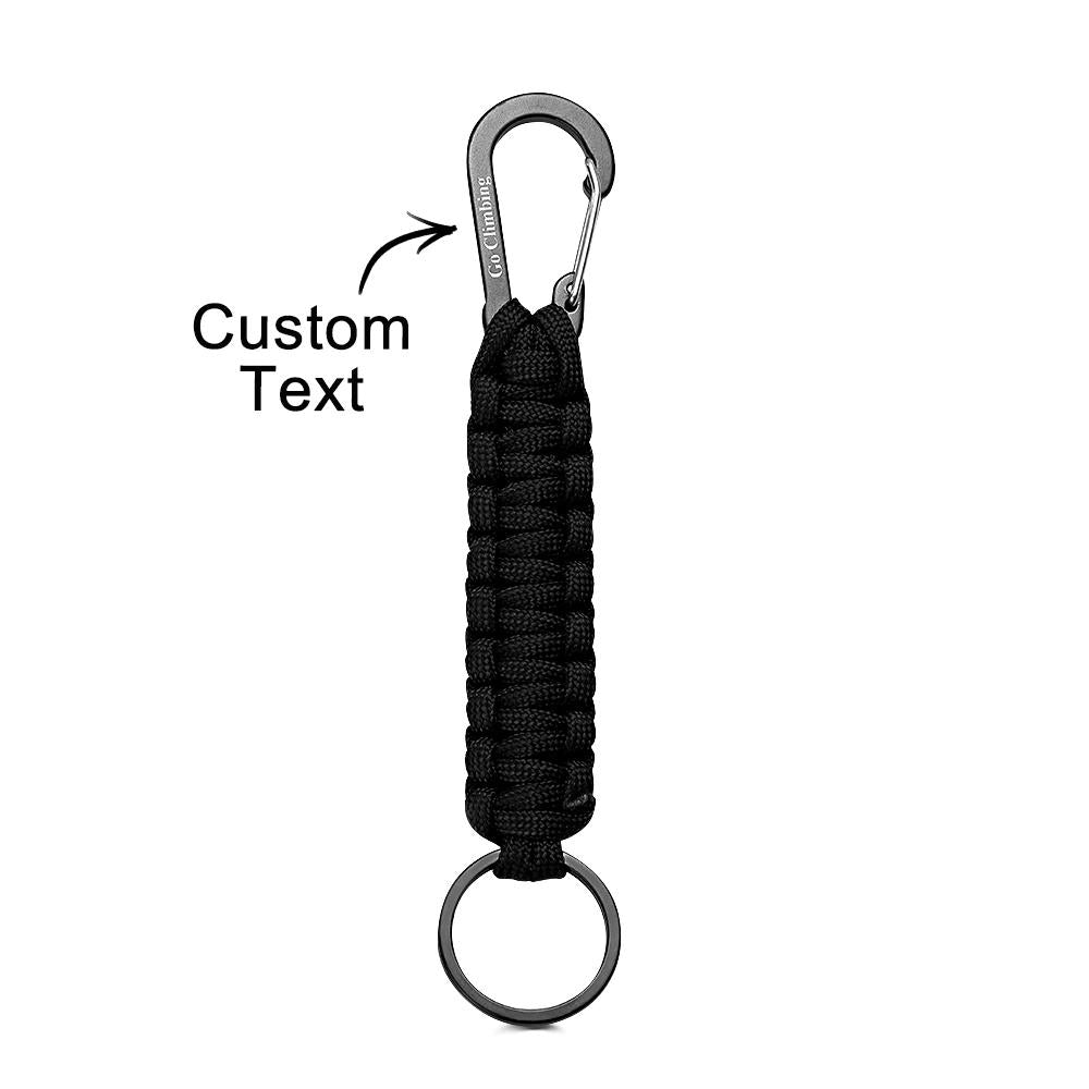 Porte-clés Gravé Avec Mousqueton, Porte-clés Créatif En Paracorde Tressé Pour Hommes - soufeelfr