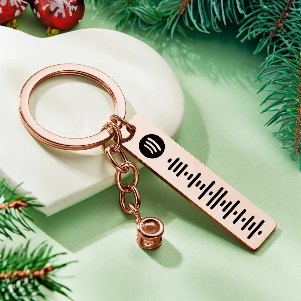 Projection Personnalisée Spotify Code Porte-clés Porte-clés En Métal Porte-clés Drôle Cadeau De Noël Pour Elle - soufeelfr