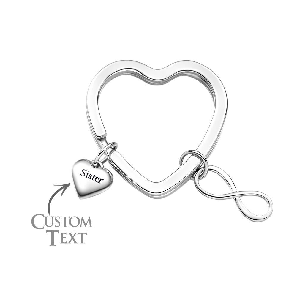 Porte-clés Personnalisé En Forme De Cœur Infini, Cadeau Pour Meilleurs Amis, Bff, Cadeau De Saint-valentin - soufeelfr