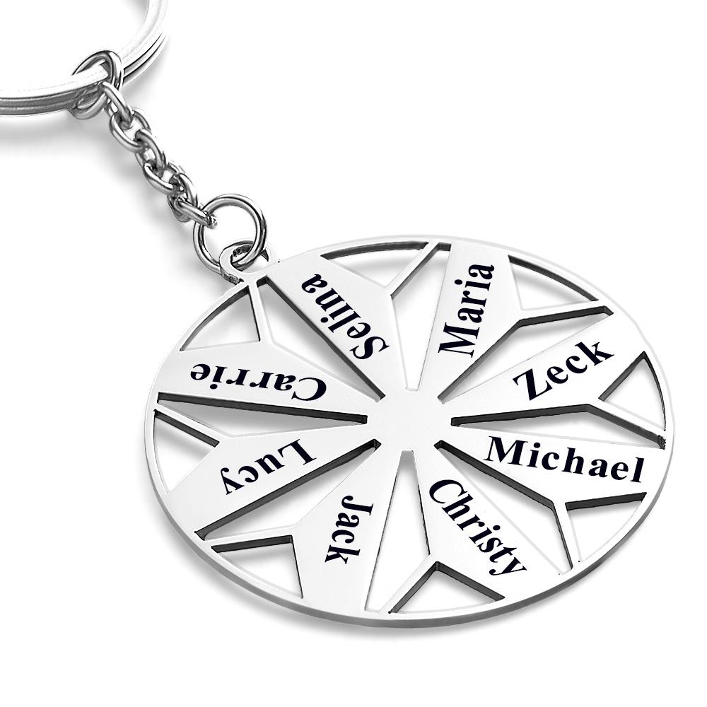 Porte-clés Personnalisés Avec Noms De Famille Gravés De 1 À 8 Noms, Porte-clés D'amitié, Porte-clés De Sororité