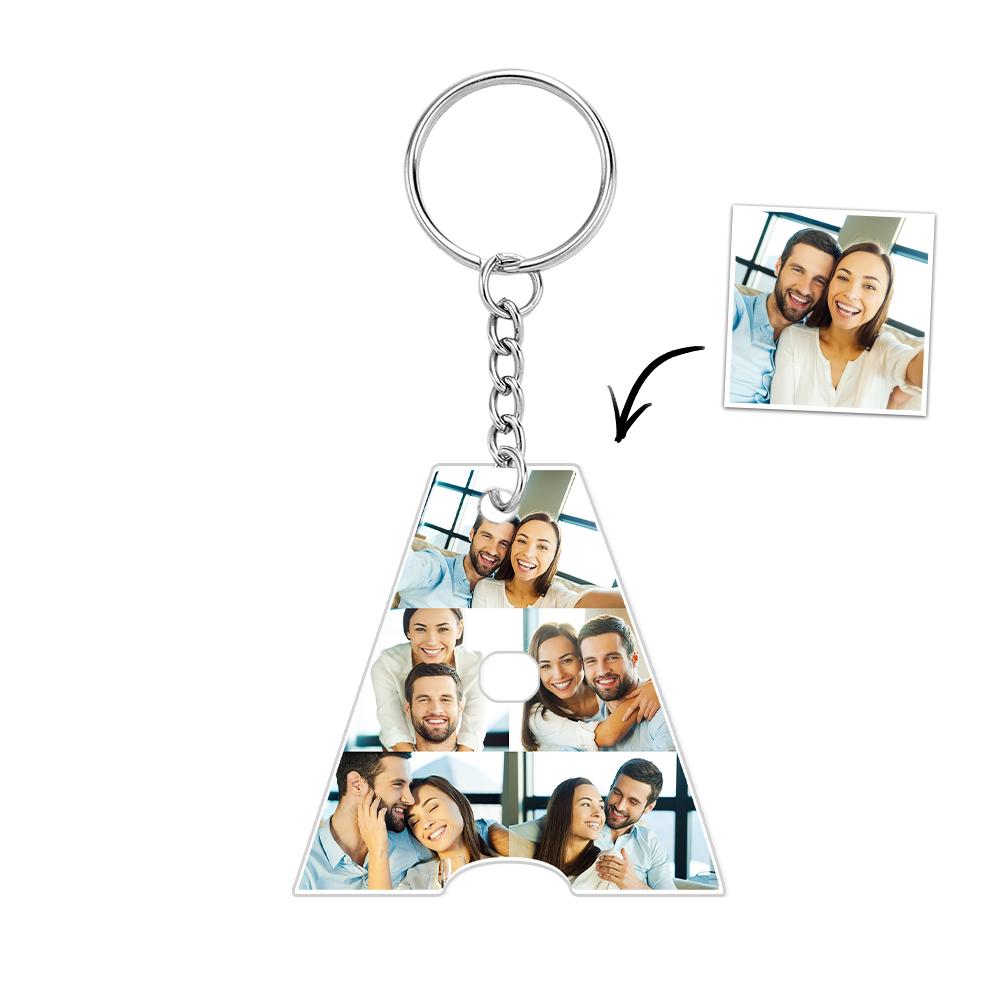 Porte-clés Personnalisé De 26 Lettres, Pendentif Pour Sac À Dos, Alphabet, Nom Initial, Images Personnalisées, Sauvegarde De Beaux Souvenirs - soufeelfr