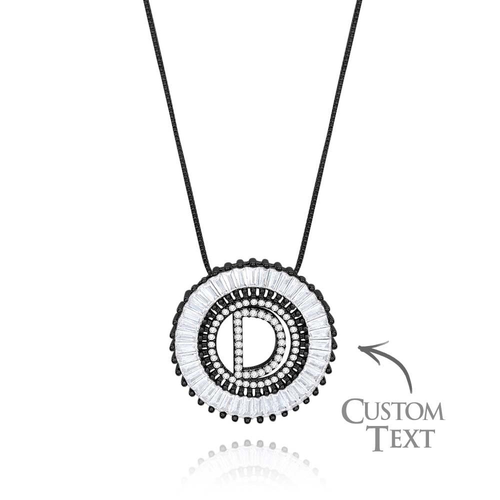 Collier De Diamant Avec Lettre Initiale Personnalisée, Collier Hip Hop Sunburst Pour Lui - soufeelfr