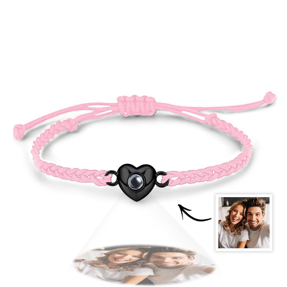 Bracelet De Projection D'image Personnalisé Avec Cadeau Exquis Et Élégant En Forme De Cœur Pour Elle - soufeelfr