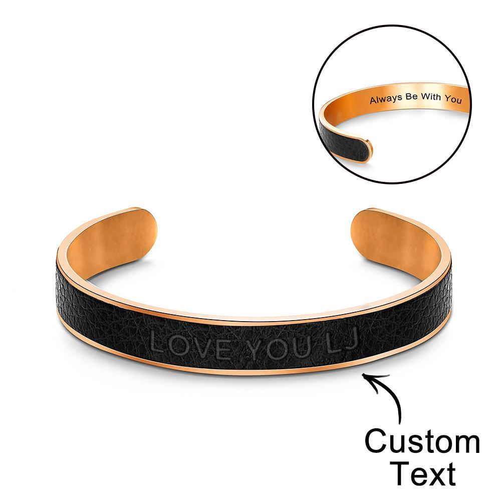 Bracelet Cuir Homme Personnalisé Bracelet Ajustable Vintage En Acier Inoxydable Personnalisé - soufeelfr