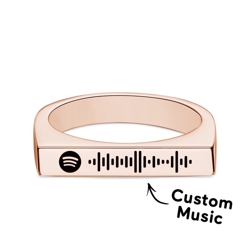 Bague À Code Spotify Personnalisée, Cadeaux Musicaux Simples Pour Couple - soufeelfr