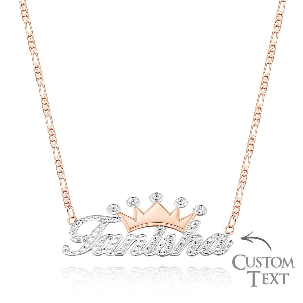 Collier Personnalisé Avec Nom Hip Hop, Avec Couronne En Métal, Cadeaux Pour Hommes - soufeelfr