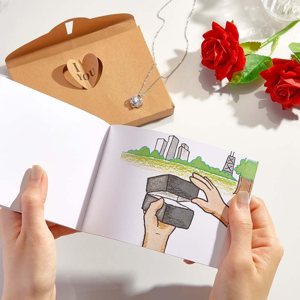 Livre À Rabat Créatif Bricolage Peut Cacher Le Cadeau De Proposition D'anneau De Mariage Pour Elle