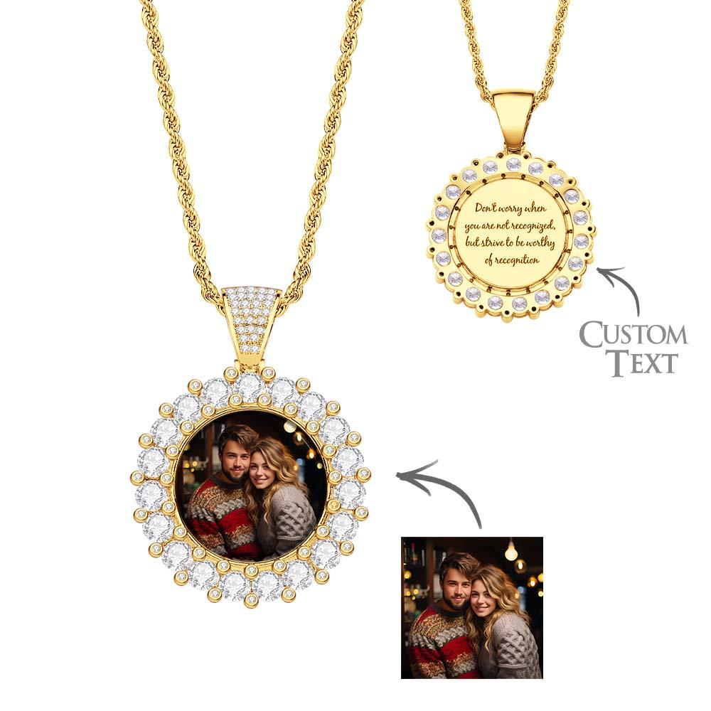 Collier Photo Hip Hop Exagéré, Pendentif Glacé, Bijoux Cadeaux Pour Hommes - soufeelfr