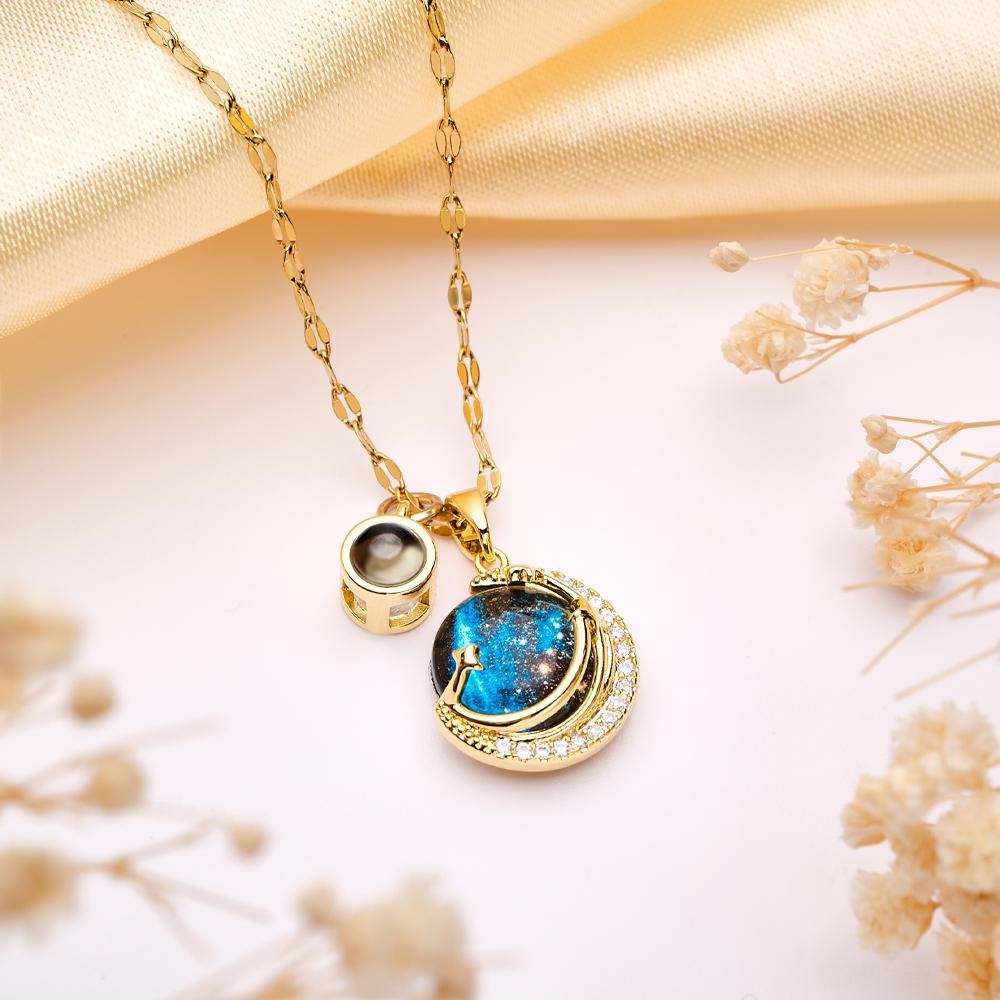 Collier De Projection Personnalisé, Cadeau De Mode Planète - soufeelfr