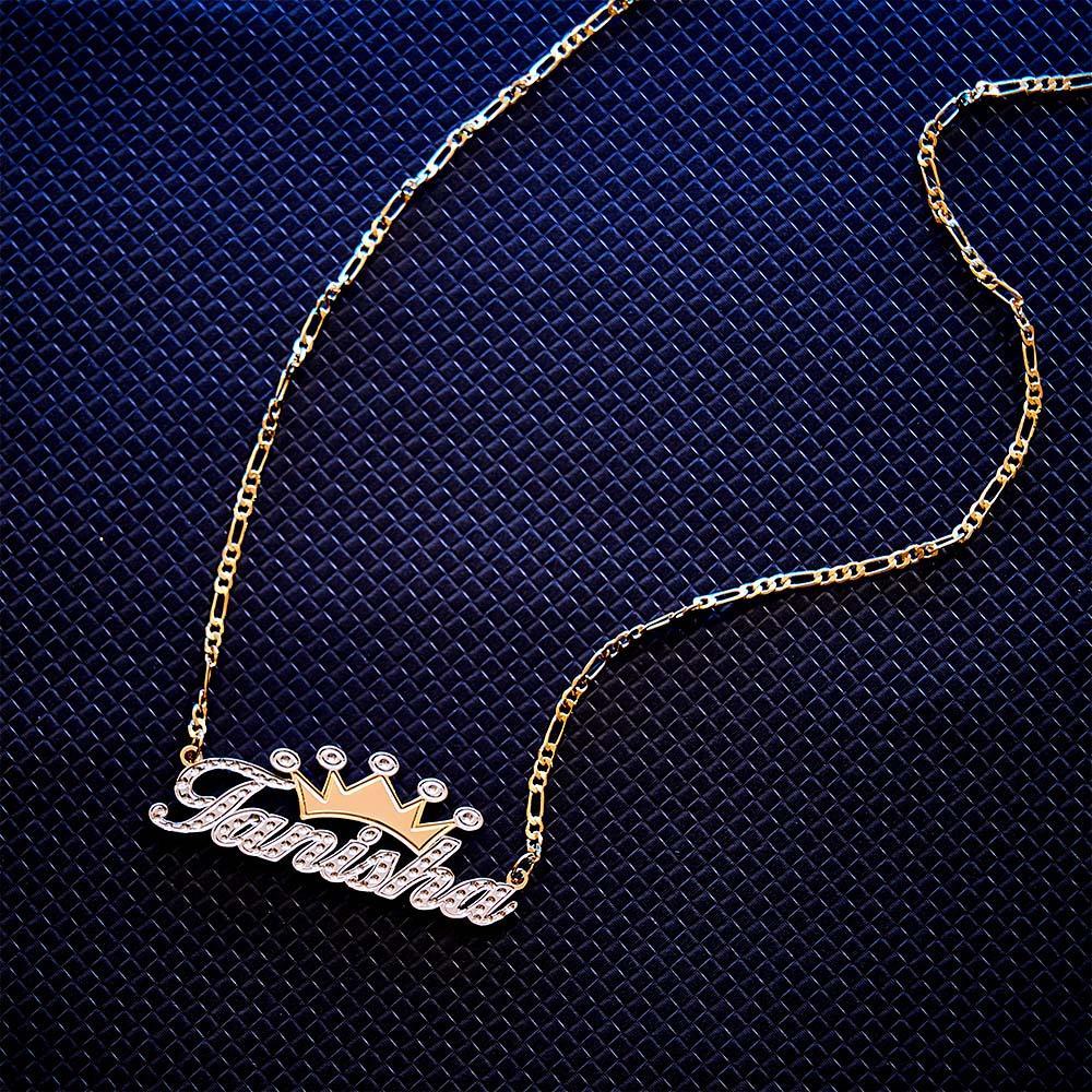 Collier Personnalisé Avec Nom Hip Hop, Avec Couronne En Métal, Cadeaux Pour Hommes - soufeelfr