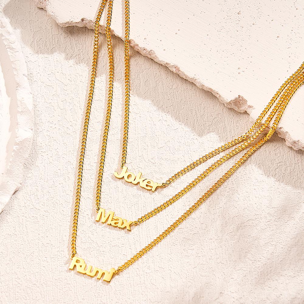 Collier Avec Nom Personnalisé, Cadeau Pour Fille, Pile À La Mode - soufeelfr