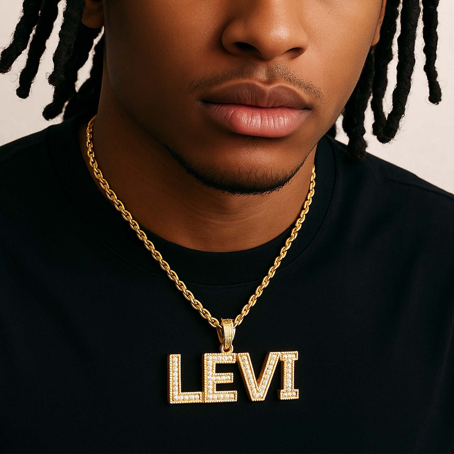 Collier Personnalisé Avec Nom, Style Hip-hop, Pendentif Personnalisé, Style Épais, Cadeau Pour Homme - soufeelfr