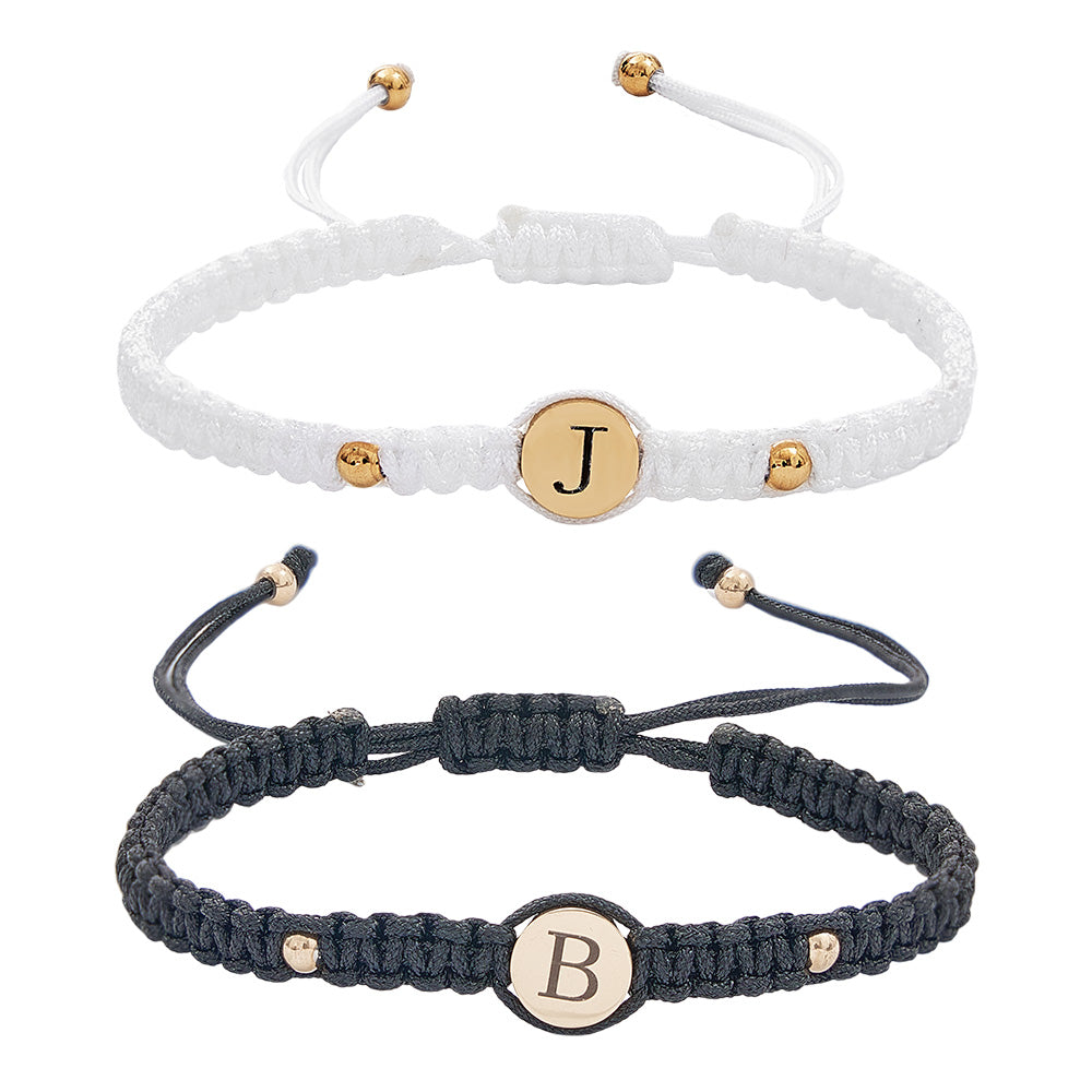 Bracelets De Couple Personnalisés, Bracelets Assortis Pour Couples, Gravure, Corde Tressée, Poignet, Cadeau Pour Amoureux - soufeelfr