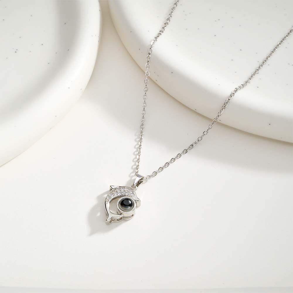 Collier De Projection De Photo Personnalisé, Dauphin Créatif, Cadeaux Exquis - soufeelfr