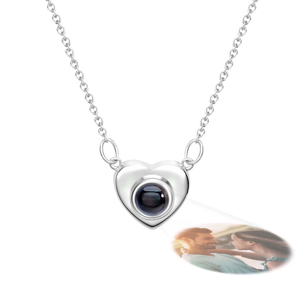 Collier Photo Personnalisé I Love You Projection Coeur Cadeau Pour Elle - soufeelfr