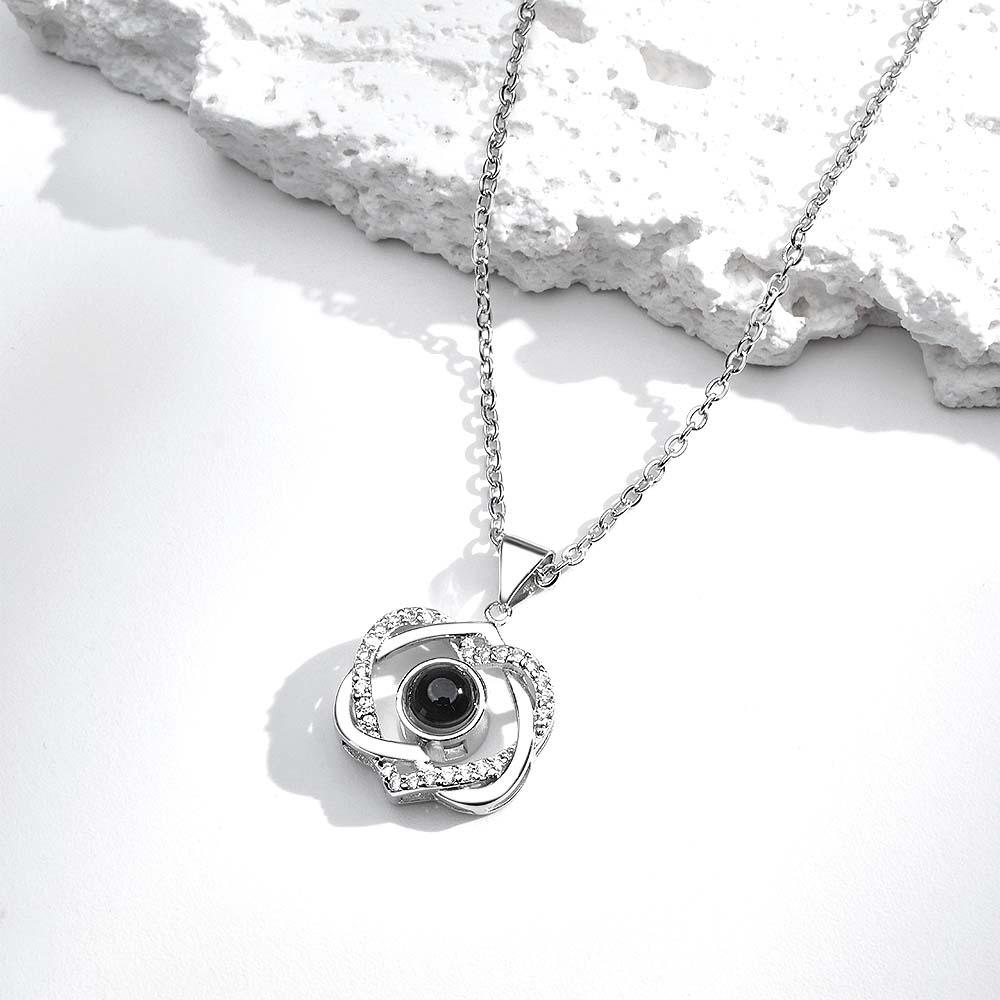 Collier De Projection Personnalisé, Pendentif Double Cœur, Cadeau - soufeelfr