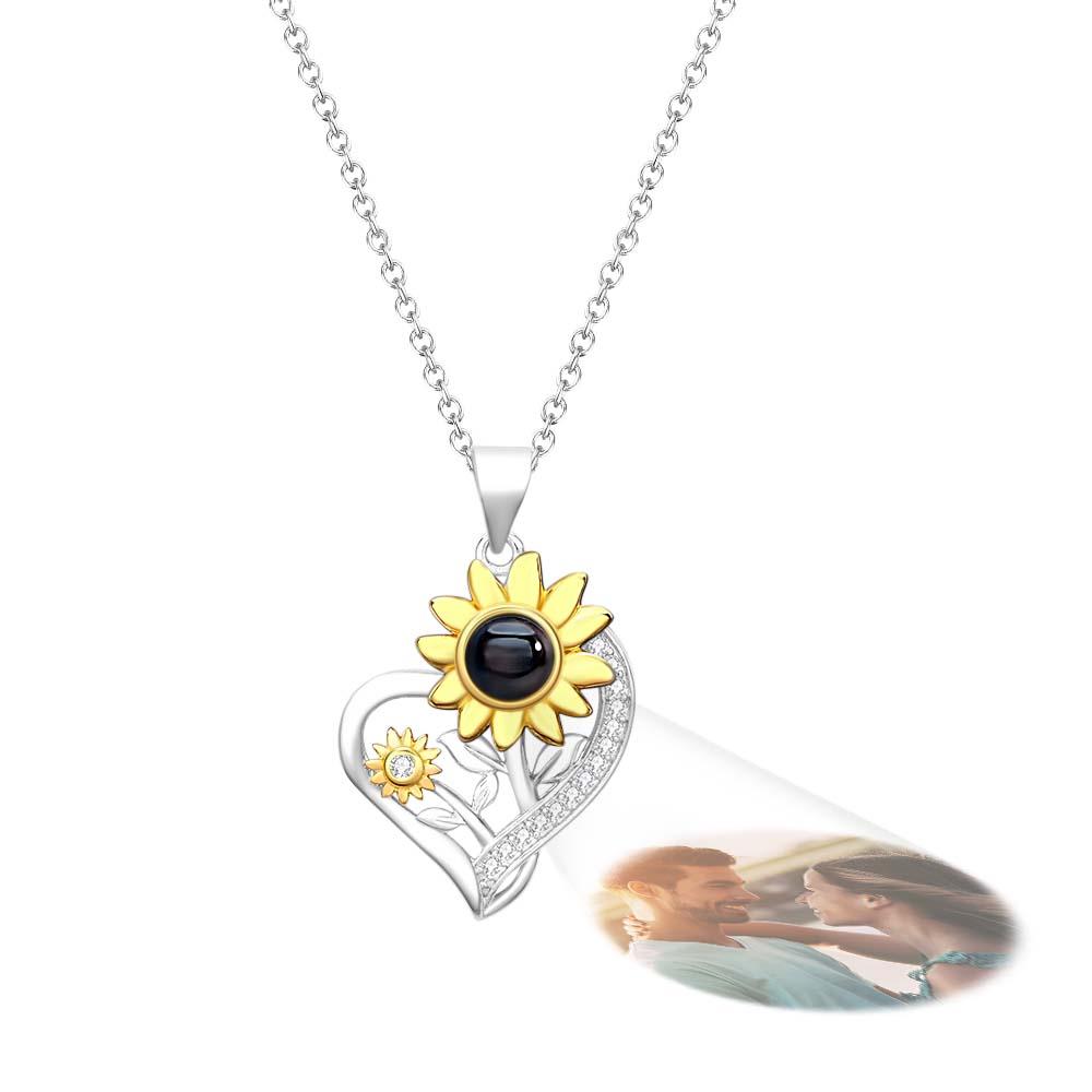 Collier De Projection Personnalisé, Vous Êtes Mon Cadeau De Couple Tournesol Tournesol - soufeelfr