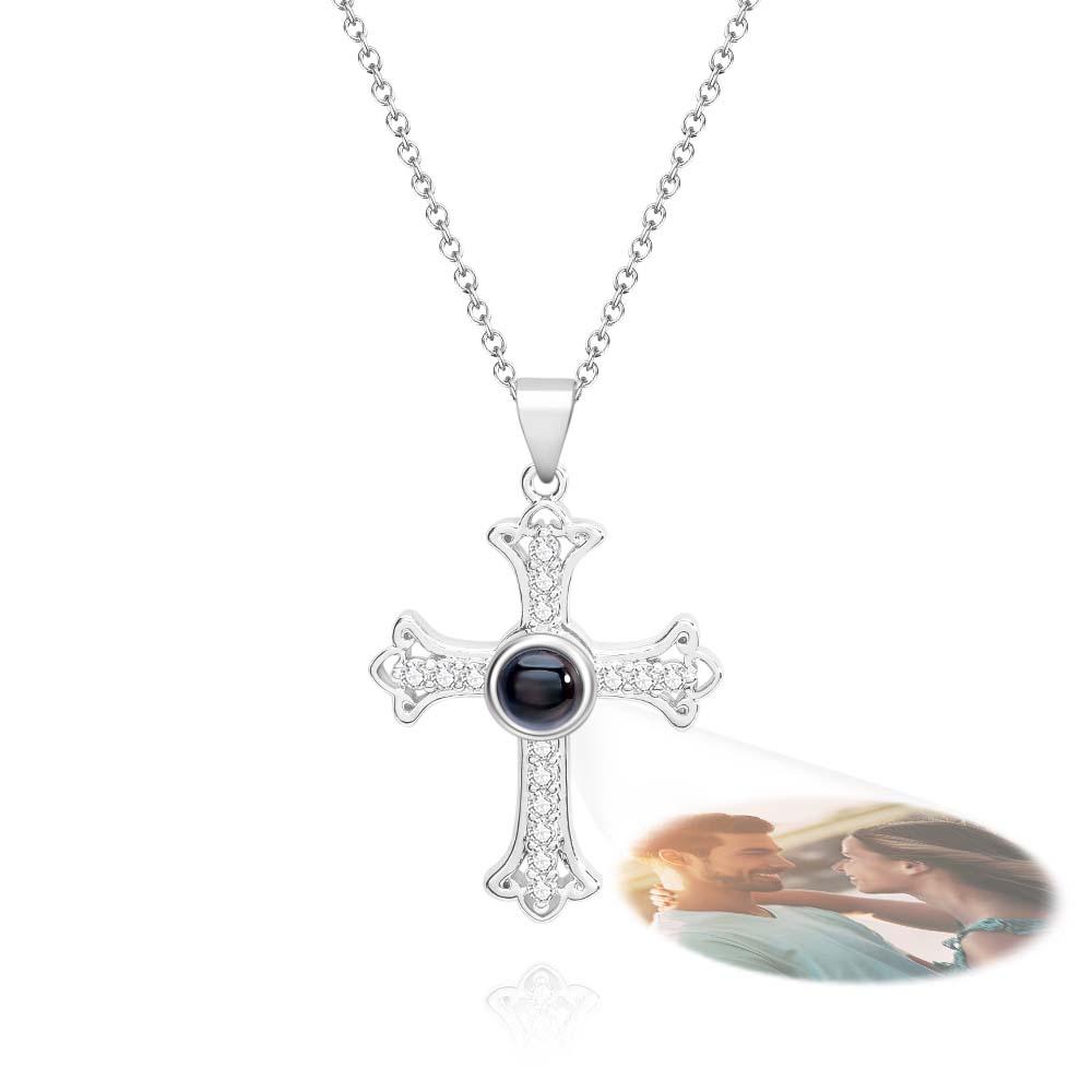 Collier De Projection Personnalisé Croix De Diamant Cadeau De Mode - soufeelfr