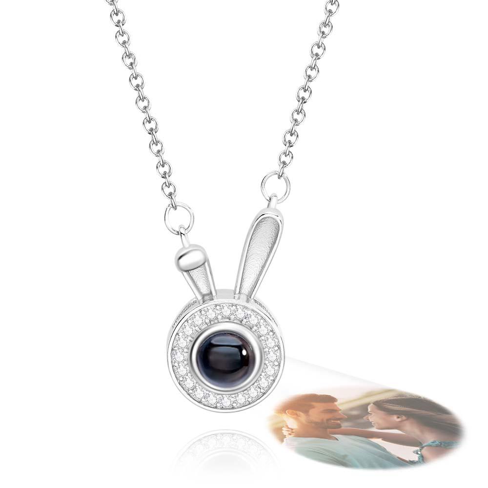 Collier De Projection Personnalisé Lapin Cadeau Simple Pour Elle - soufeelfr
