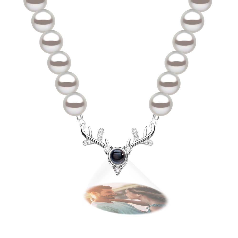 Collier De Projection Personnalisé, Chaîne De Perles En Bois, Cadeau Romantique - soufeelfr