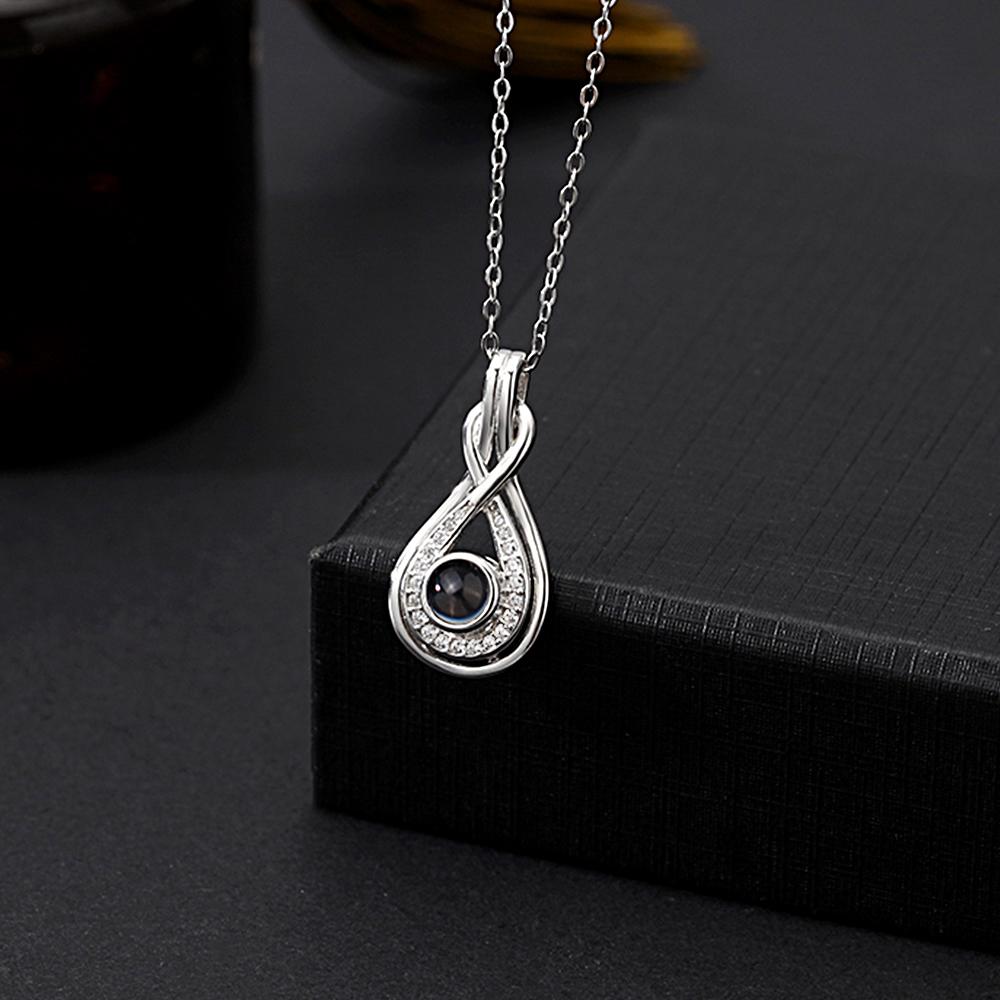 Collier De Projection D'image Personnalisé Avec Cadeau Classique En Forme De Goutte Pour Elle Élégante - soufeelfr