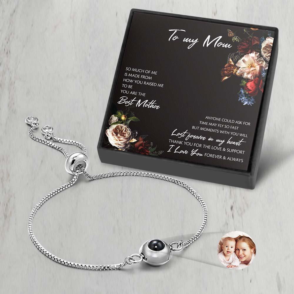 Bracelet De Projection Photo Bracelet Réglable Personnalisé Cadeau Doux Et Cool Pour Maman Meilleur Cadeau De Fête Des Mères - soufeelfr