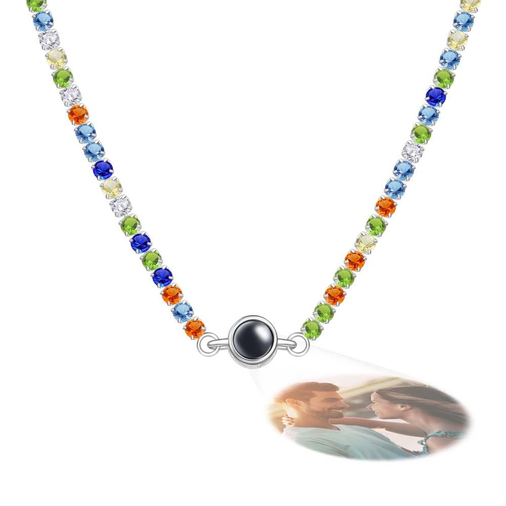 Collier De Projection De Photo Personnalisé, Chaîne De Tennis À La Mode, Cadeau - soufeelfr