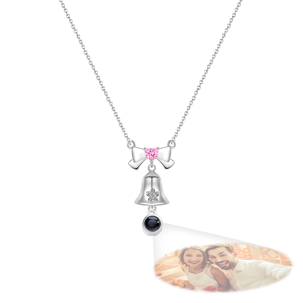 Collier De Projection Personnalisé Cloches De Noël Cadeau Unique
